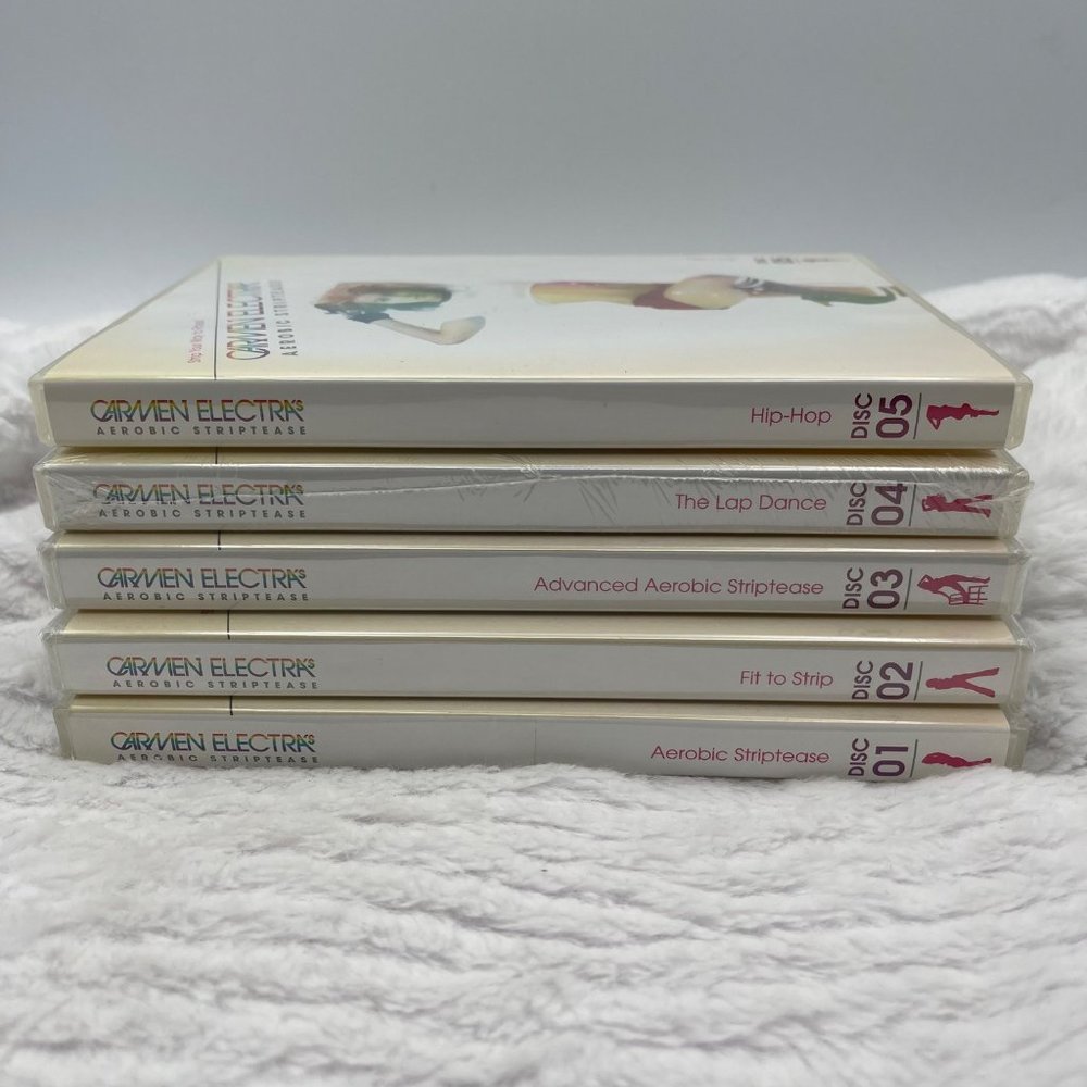 Carmen Electra Aerobic Striptease 5 DVD Set Vintage Workout Fitness Some Sealed - Picture 2 of 7